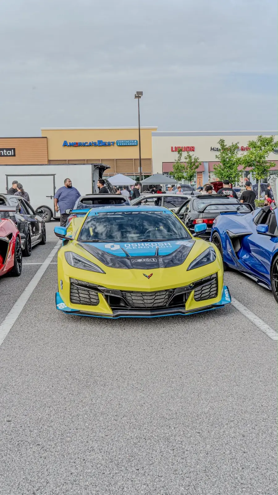 Yellow Corvette at a Central Florida car meet photographed by CarsByLens